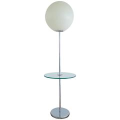 Vintage Robert Sonneman Lollipop Floor Lamp with Glass Table