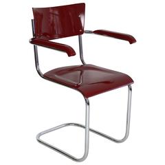 Mart Stam Bauhaus Tubular Chair Purple Red