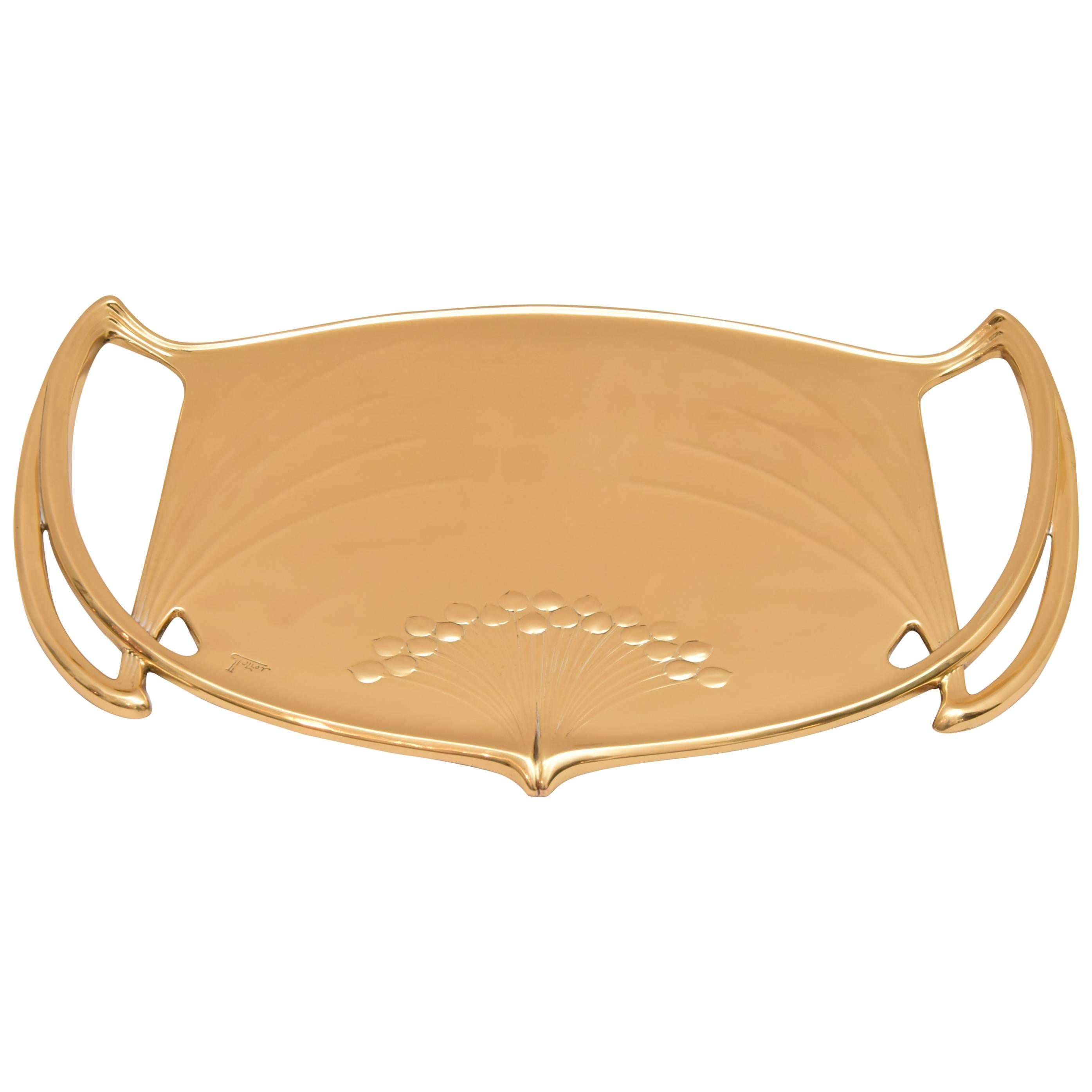 Rare and Important French Art Nouveau Coffee and Tea Tray by Paul Follot