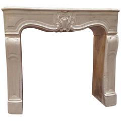 Louis XV French Limestone Mantel 18th Century 5