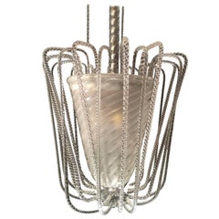 Charming Murano Chandelier by Barovier 
Toso, 1940s