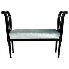 1960's Regency Style Mahogany Bench 10