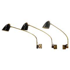 1950s, Austrian Swing Arm Articulating Wall Lamps 8