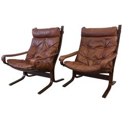 Vintage Pair of “Siesta” Lounge Chairs by Ingmar Relling for Westnofa