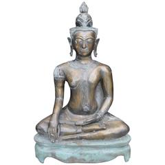 Vintage Large Bronze Nepalese Buddha Statue Buddhism Buddhist Art Nepal