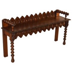 19th Century English Carved Window Bench