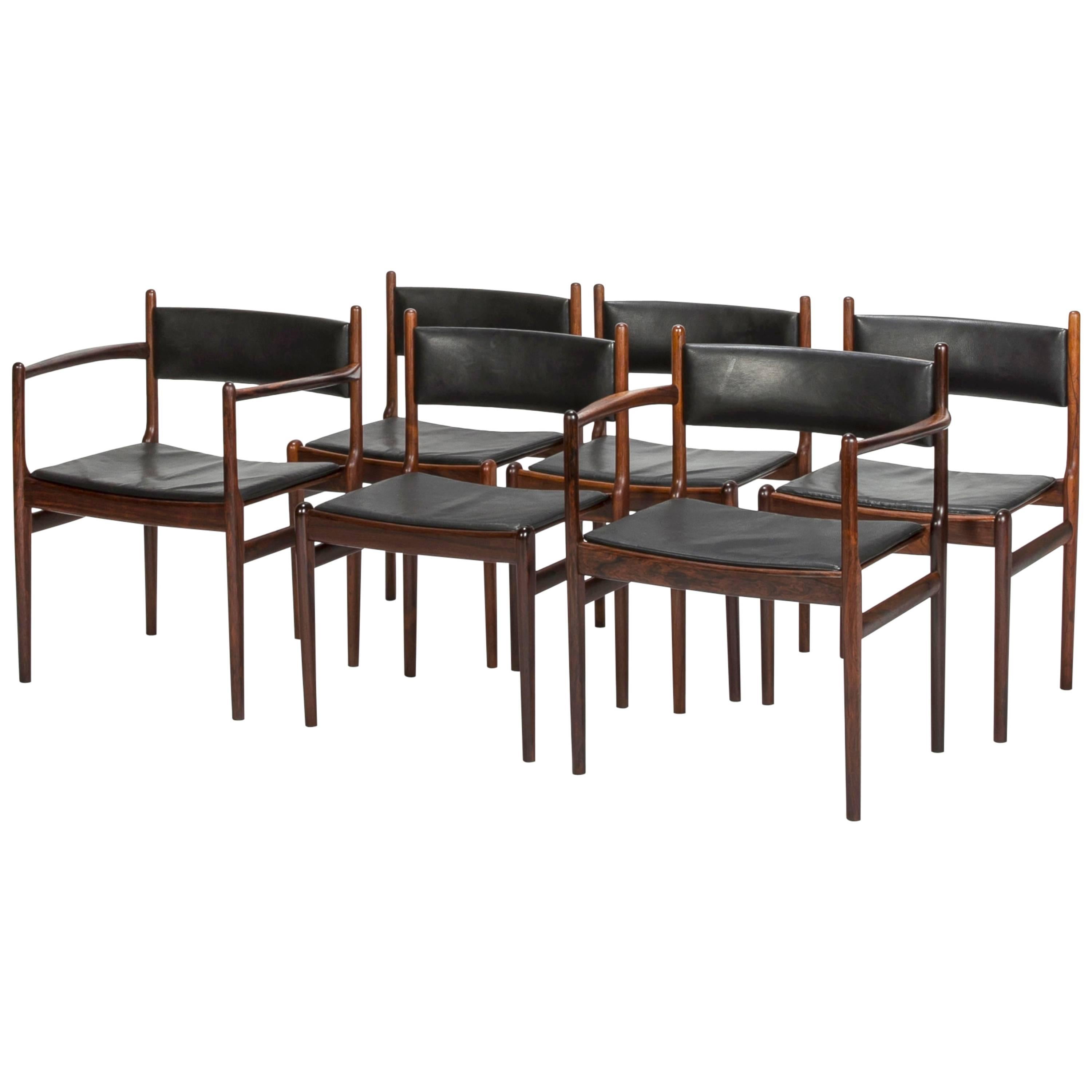 Set of Six Rosewood Dining Chairs by Nanna Ditzel for Søren Willadsen, 1960s For Sale