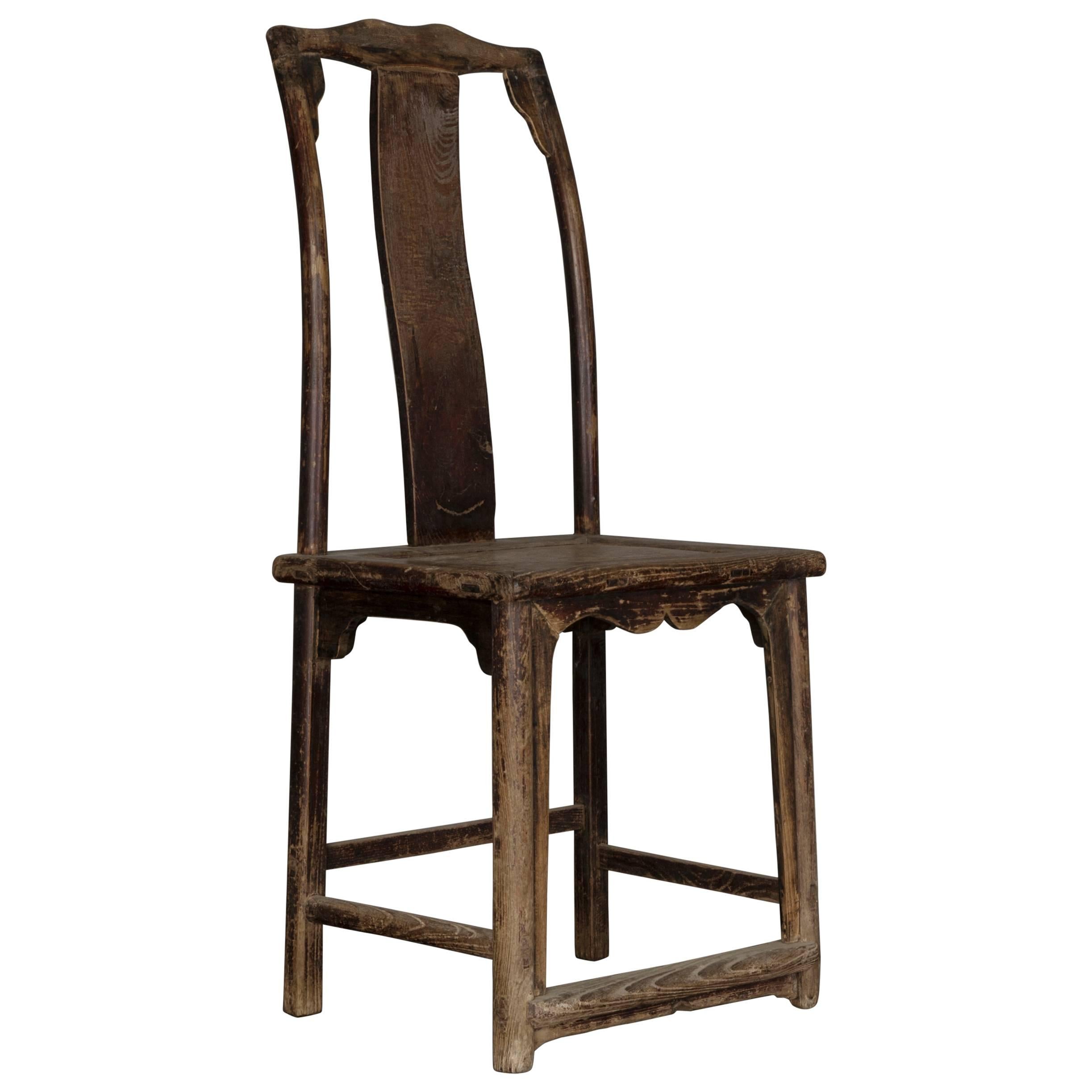 Old Chinese Oak Chair from the 19th Century