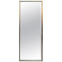 Vintage Single Silver Gilt Tall Mirror