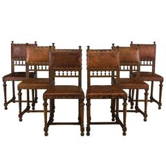 Set of Six 19th Century French Dining Chairs