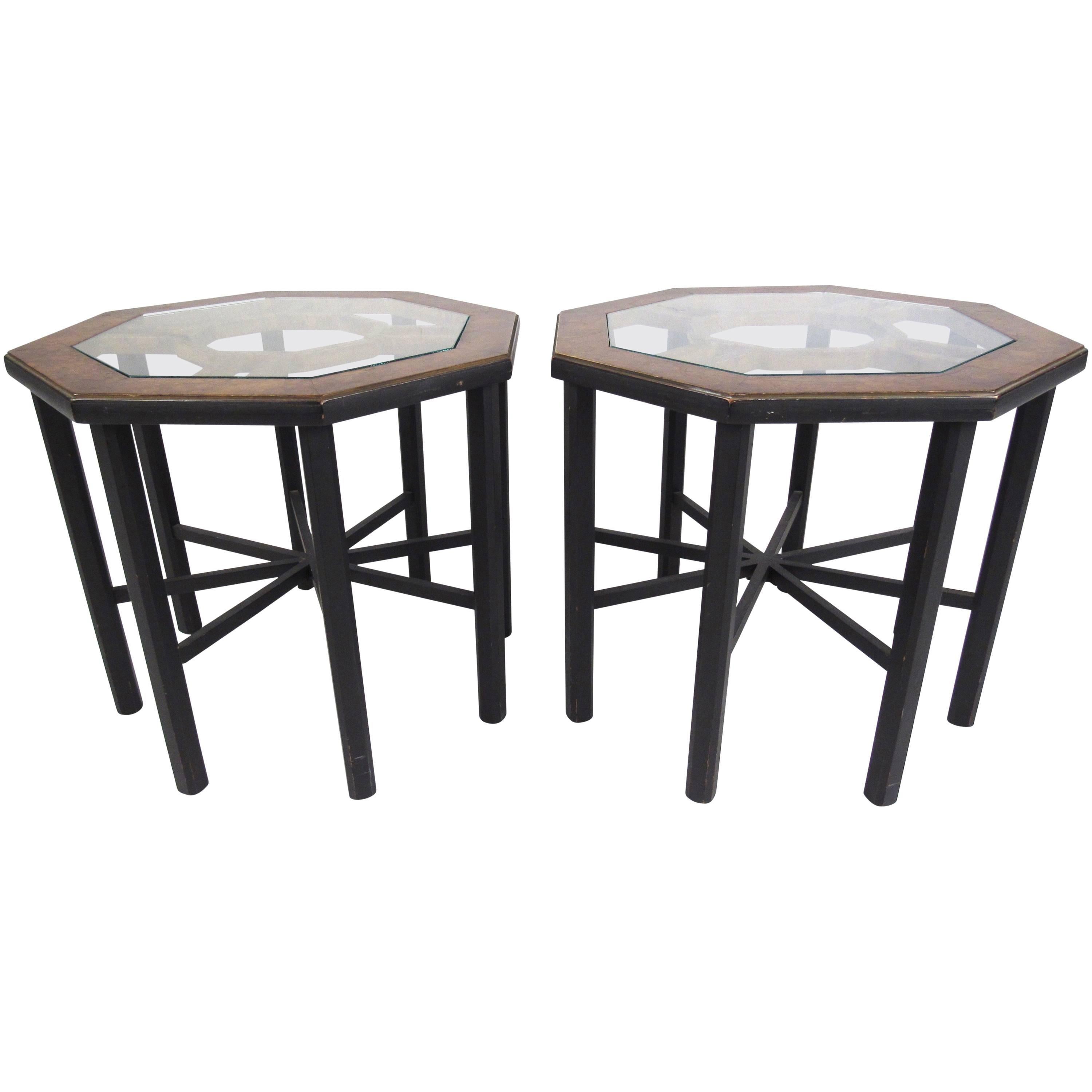 Pair of Mastercraft Style End Tables