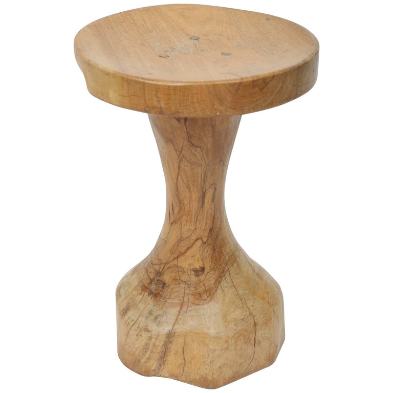 Olive Wood Stool at 1stDibs
