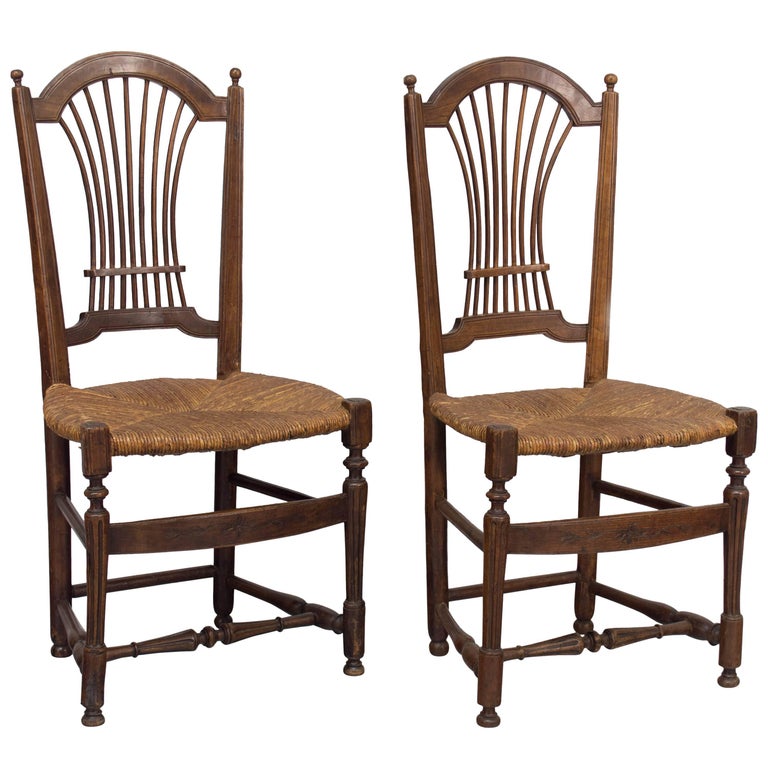 Pair of 19th Century French Country Chairs For Sale at 1stDibs