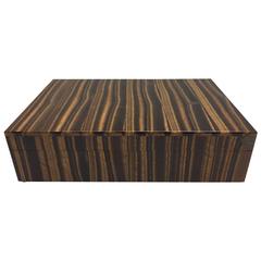 Tiger's Eye Stone Box with Hinged Lid 1