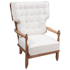 Guillerme et Chambron High Back Chair in Solid Oak, ''Votre Maison'' Edition 7
