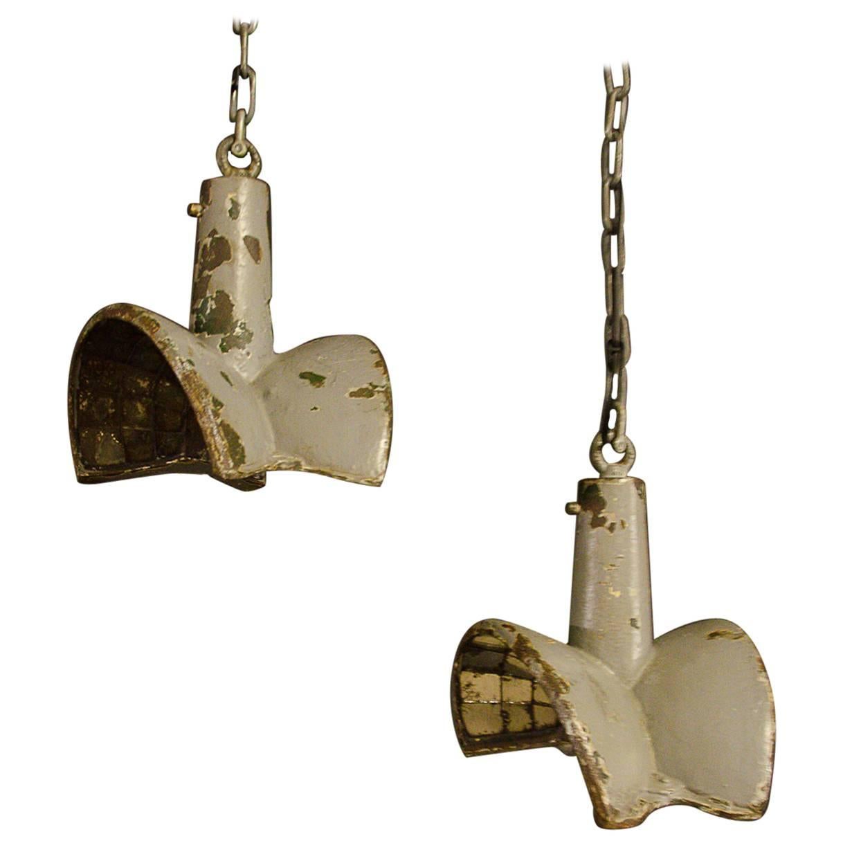 Mirrored Pendant Lights, Esla UK, 1930s