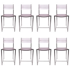 Set of Eight Fly Line Dining Chairs by Giandomenico Belotti
