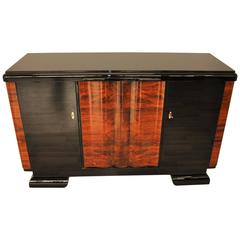 Highgloss Art Deco Commode with Curved Doors