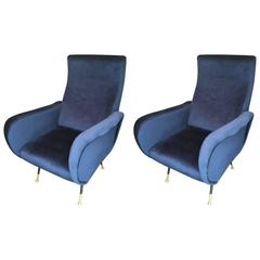 Pair of 1960s Italian Marco Zanuso Armchairs