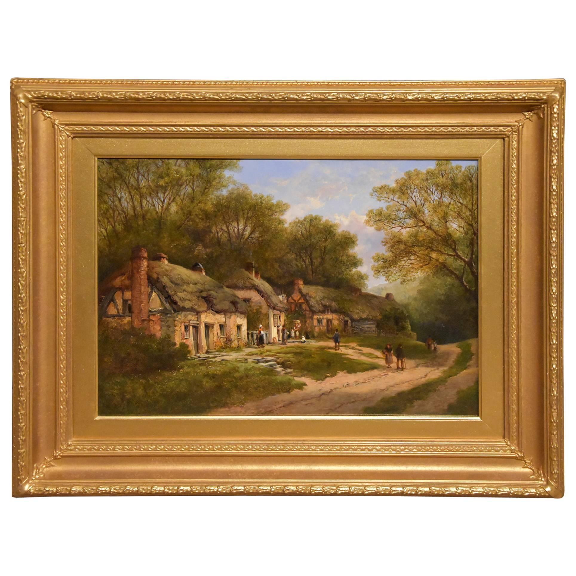 "Cottages at Toddenham Worcestshire" by William Pitt For Sale
