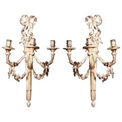 Large Pair of Louis XVI Style Wall Lights