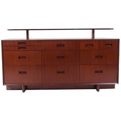 Retro Chest of Drawers with Shelf by Frank Lloyd Wright