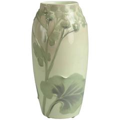 Antique Art Nouveau Porcelain Vase with Thistle Relief by Rörstrand, circa 1910s-1920s