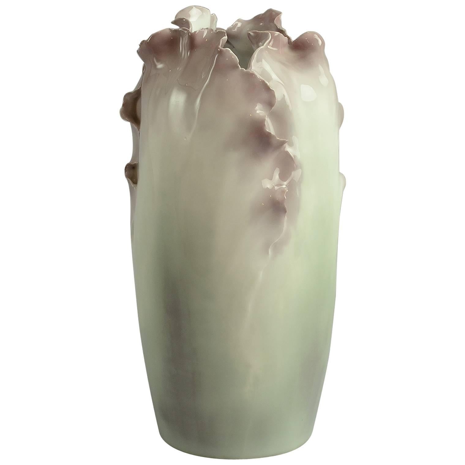 Art Nouveau Porcelain Vase in the Shape of Flower Bud by Rorstrand For Sale