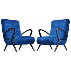Vintage Italian Lounge Chairs in the Manner of Gio Ponti, 1950