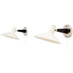 Oluce Style Pair of Sconces, Italy, 1960
