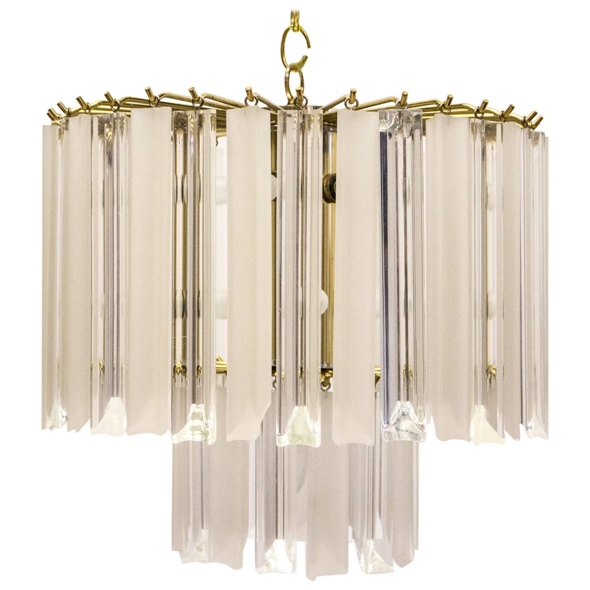 Glistening Lucite Chandelier from the 1980s