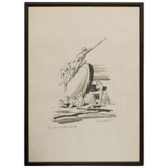 Framed Lithograph Depicting Dante's Inferno, Numbered and Signed 3