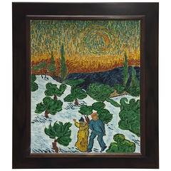 "Tribute to Van Gogh" Glass Mosaic Panel Made by Svetlana Ostapovici