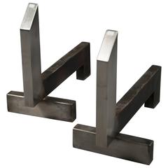 Pair of Andirons, France, 1970s 5
