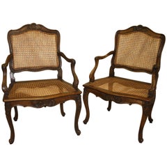 Pair of 18th Century Caned Chairs