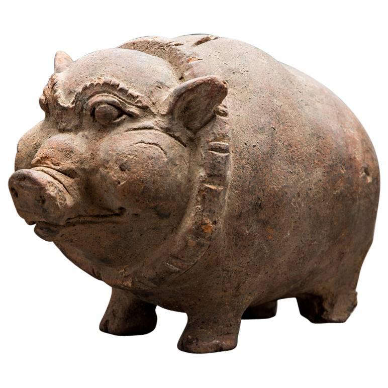 Majapahit Terracotta "Piggy Bank" from Indonesia For Sale