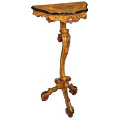 20th Century Venetian Lacquered and Painted Tripod Table