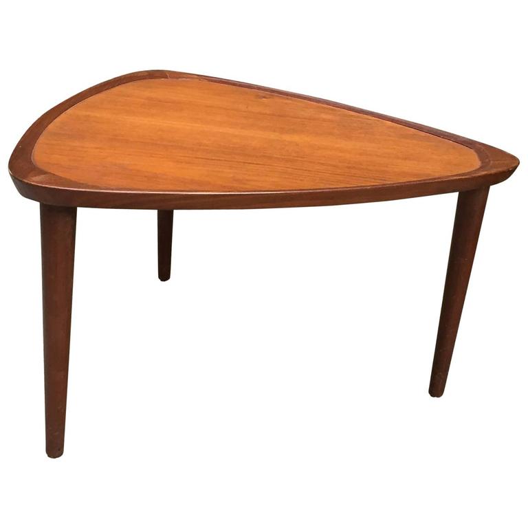 Arne HovmandOlsen Danish Teak Guitar Pick Table at 1stDibs