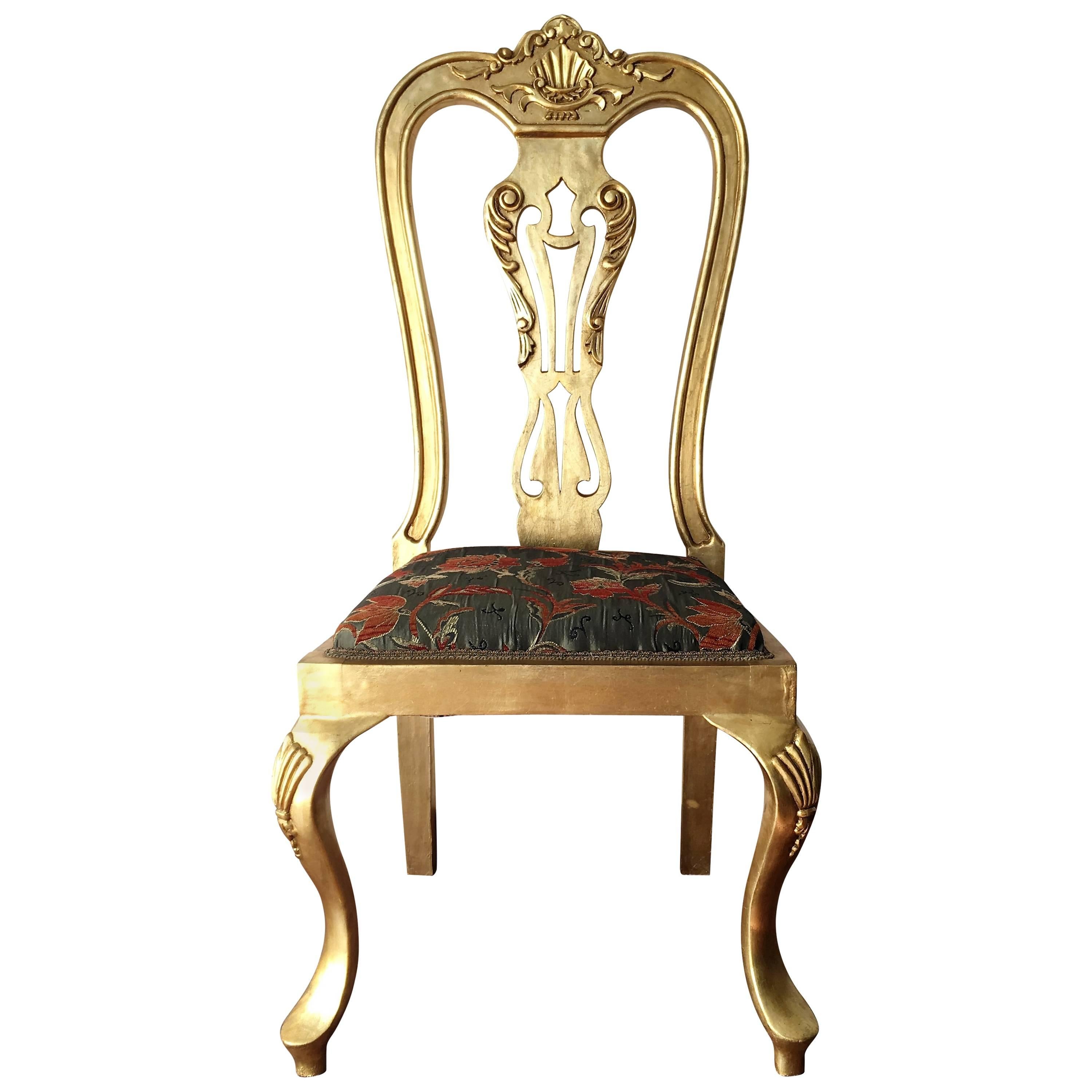 Französischer Giltwood Beistellstuhl im Angebot