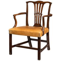 Chippendale Style Mahogany Elbow Chair