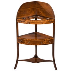 George III Period Mahogany Corner Wash Stand