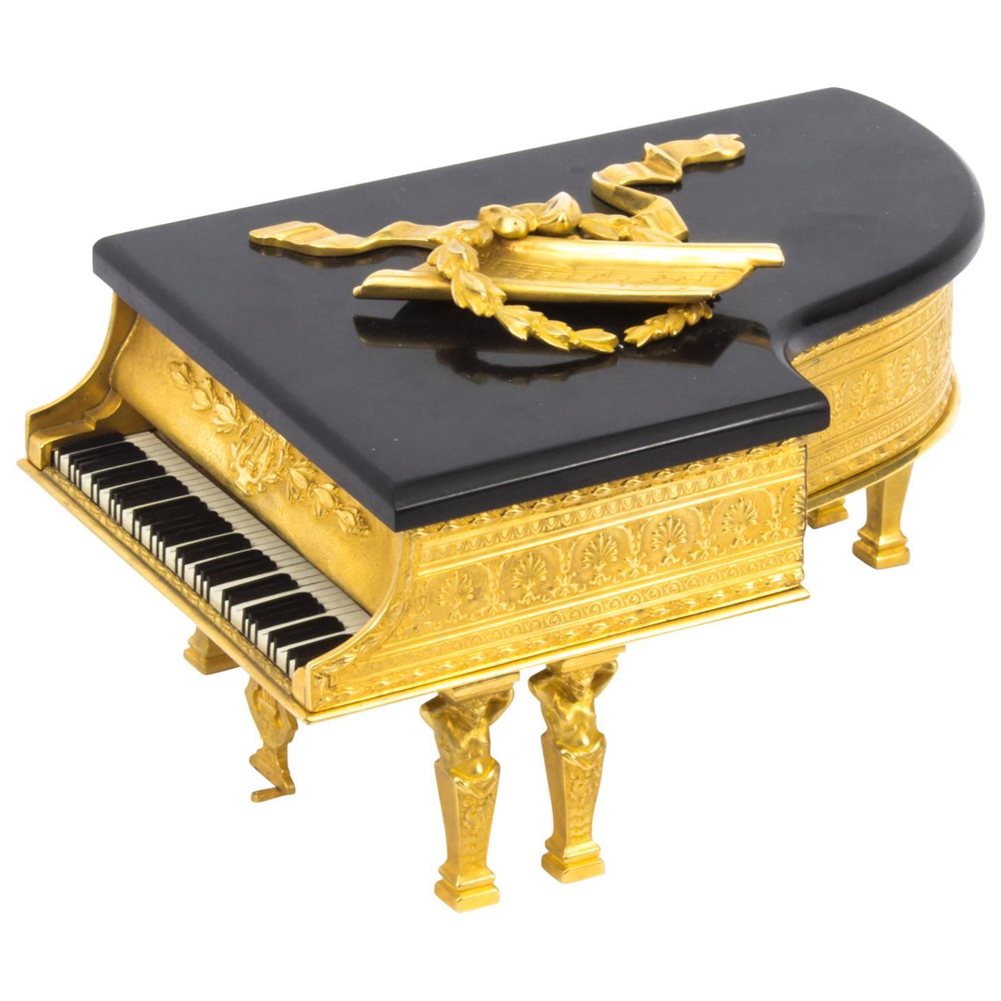 Antique Viennese Ormolu Piano Musical Jewellery Box G Brehmer