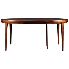 Vintage Danish Rosewood Dining Table by Faarup, Round Extending