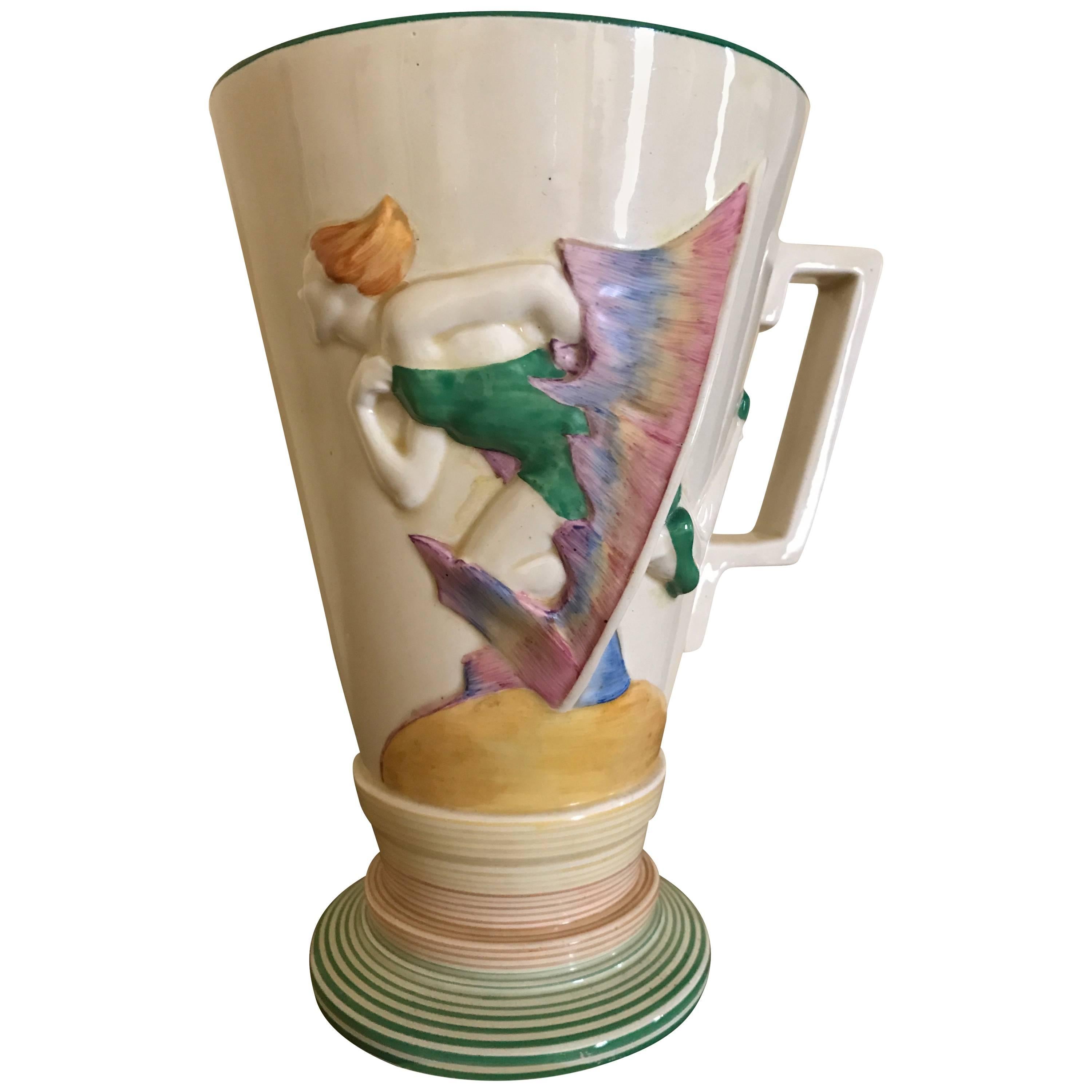 Clarice Cliff Bizarre Ware Art Deco Vase Unique