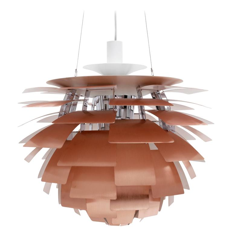 unique vintage ´Artichoke` pendant lamp in copper by Poul Henningsen