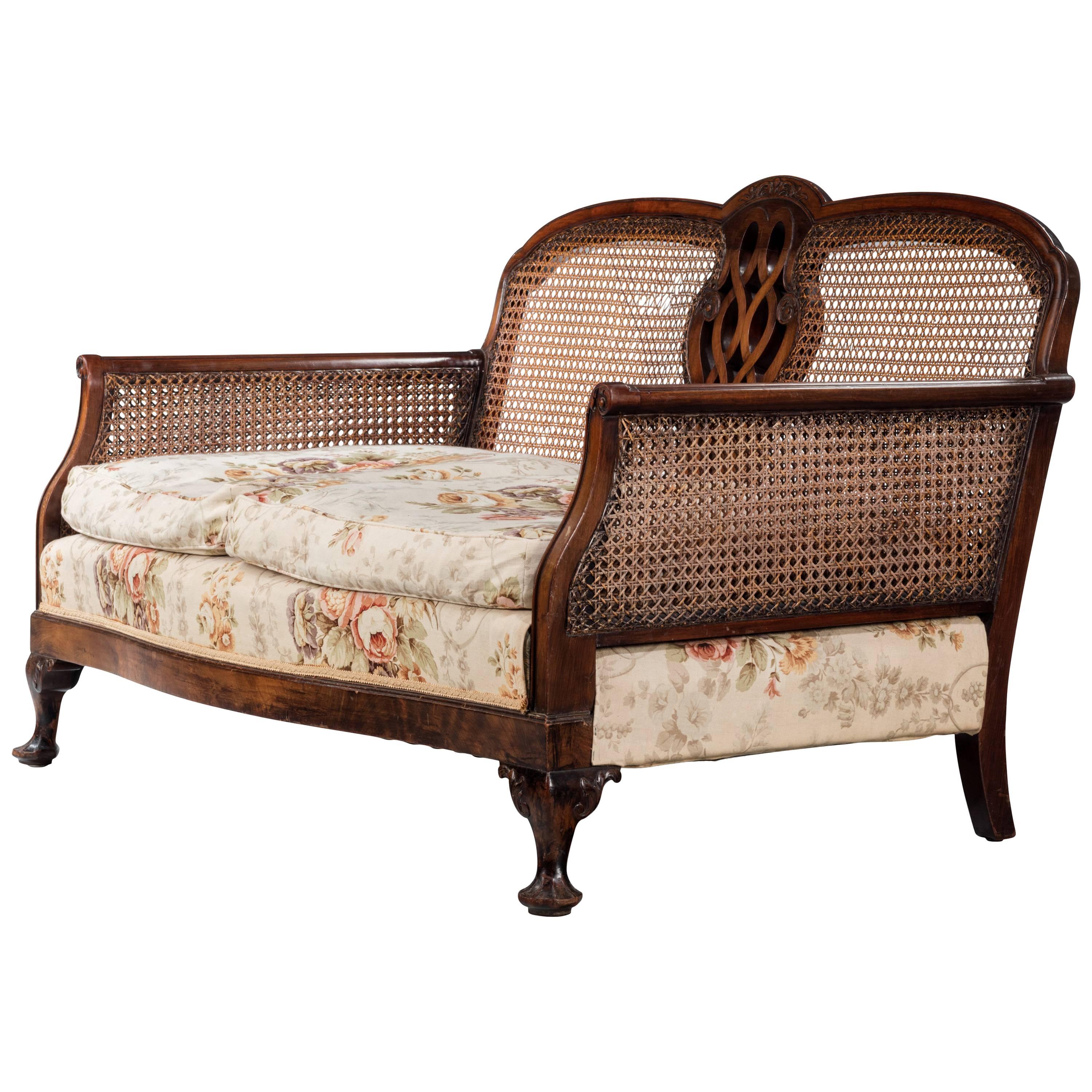 Early 20th Century Mahogany Framed Bergere Sofa