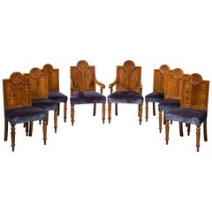 Set of Eight Late 19th Century Oak Dining Chairs 5