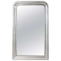 19th Century Louis Philippe Cushion Frame Silvered Mirror