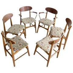 Mid-Century Danish Dining Chairs in Teak and Beech