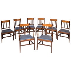 Set of Eight George III Period Mahogany Dining Chairs